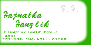 hajnalka hanzlik business card